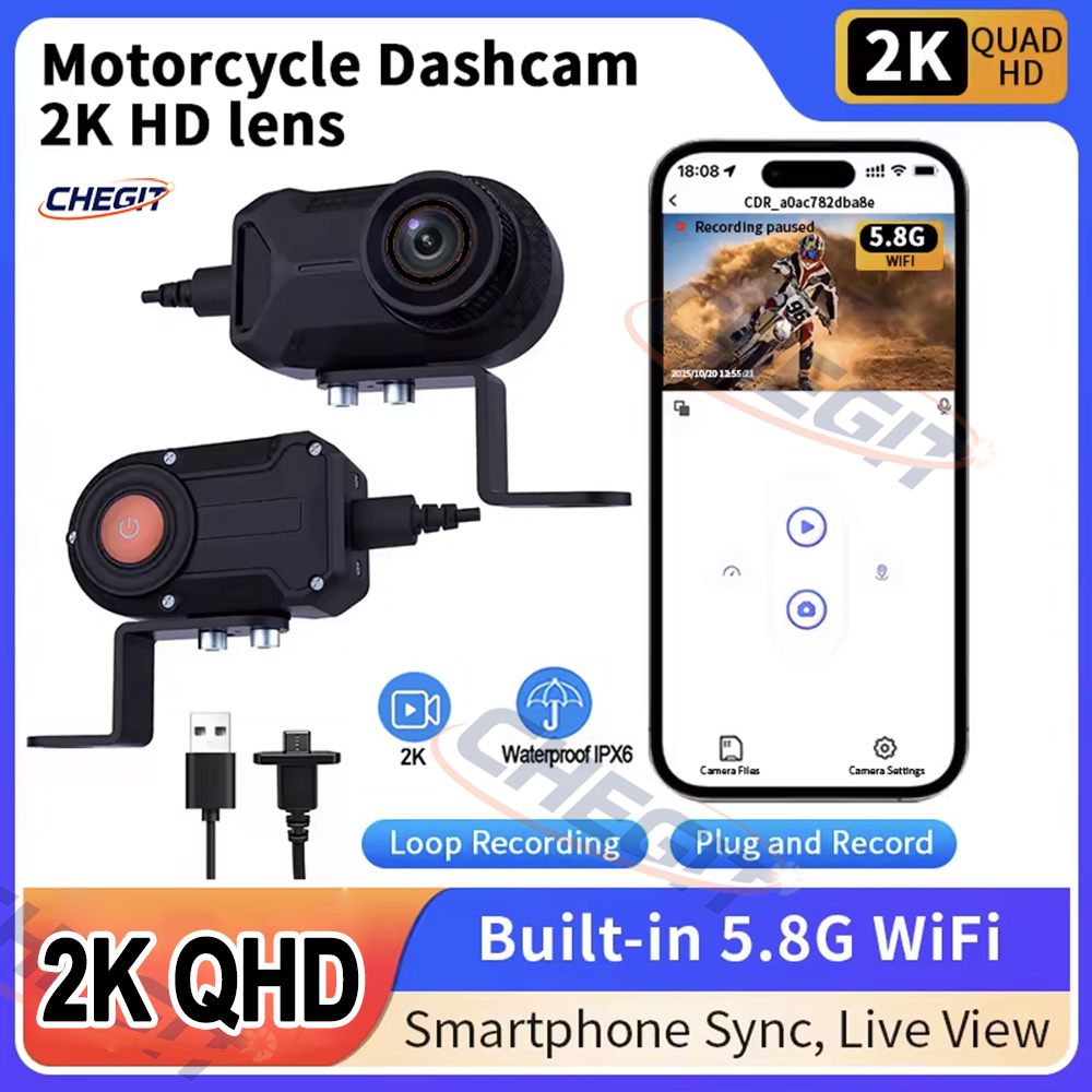 Motorcycle DVR 2K HD WiFi With - Photographic Memory recension och pris
