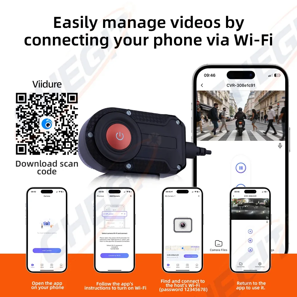 Motorcycle DVR 2K HD WiFi With - Photographic Memory recension och pris