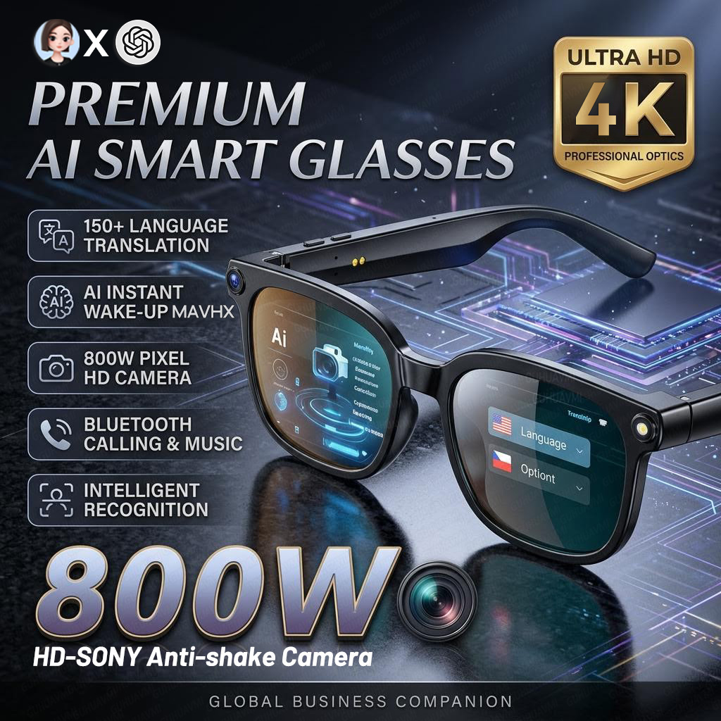 2026 4K 8MP Smart Glasses Men  - Photography Japanese recension och pris