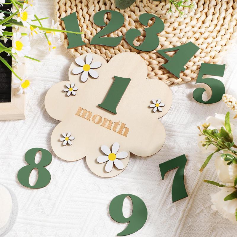 [J] Wooden Baby Monthly Milest - Photography Cheat Sheet recension och pris