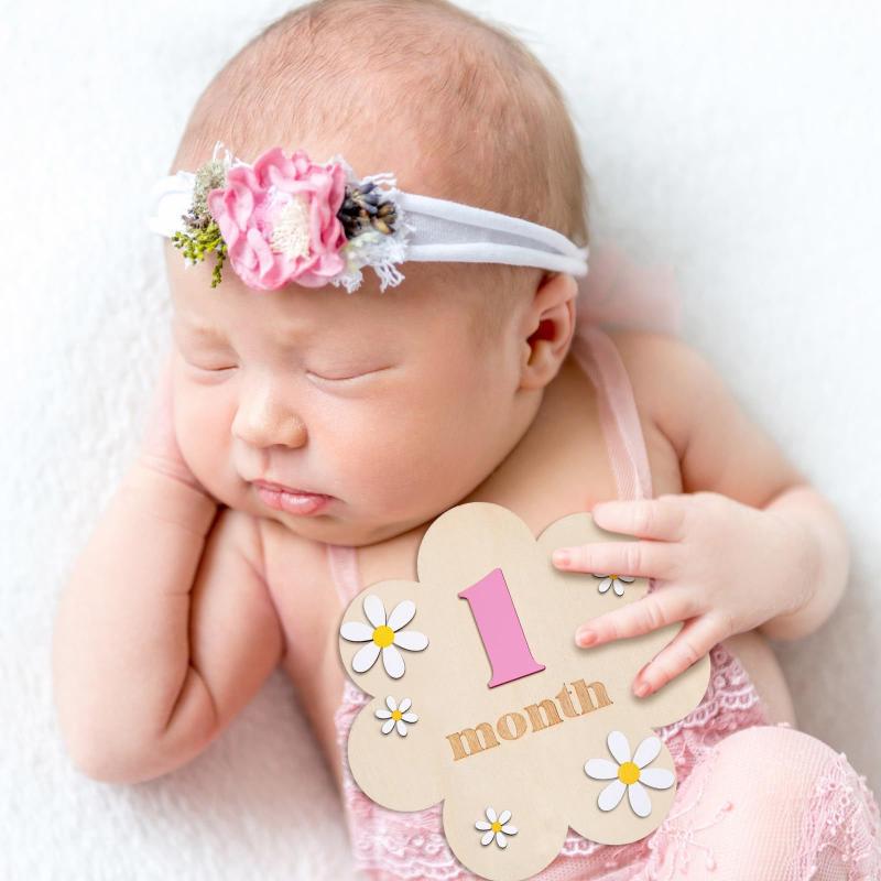 [J] Wooden Baby Monthly Milest - Photography Cheat Sheet recension och pris