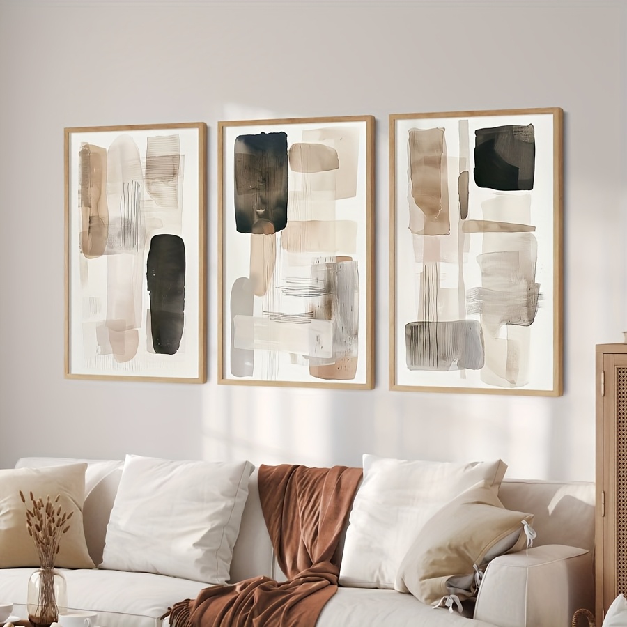 3PC frameless  of Black Beige  - Photography Geometry recension och pris