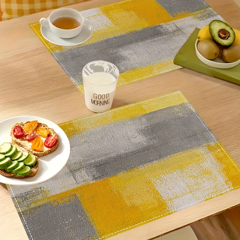 VIKAMA Yellow Gray Abstract Oi - Photography Geometry recension och pris