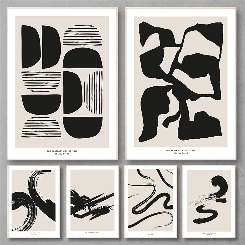 Minimalist Paint Strokes Abstr - Photography Geometry recension och pris