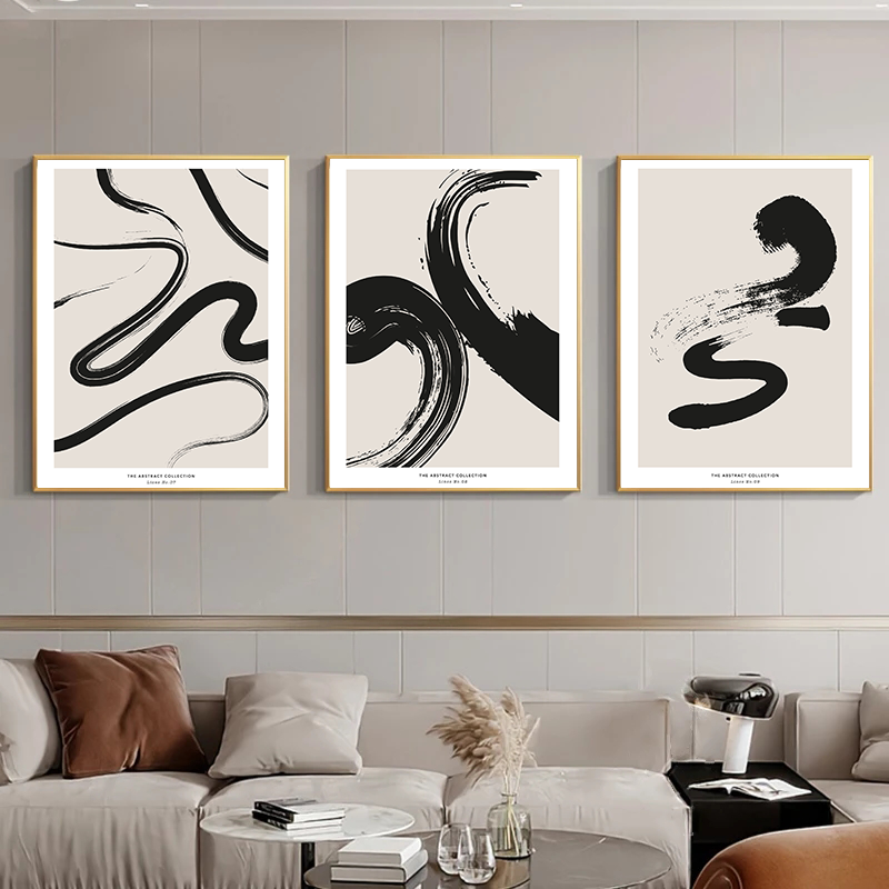 Minimalist Paint Strokes Abstr - Photography Geometry recension och pris